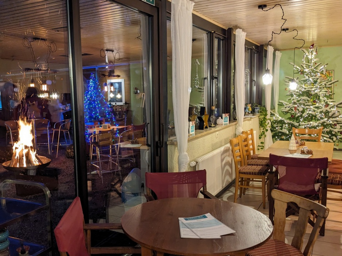 Weihnachten Blick nach draußen