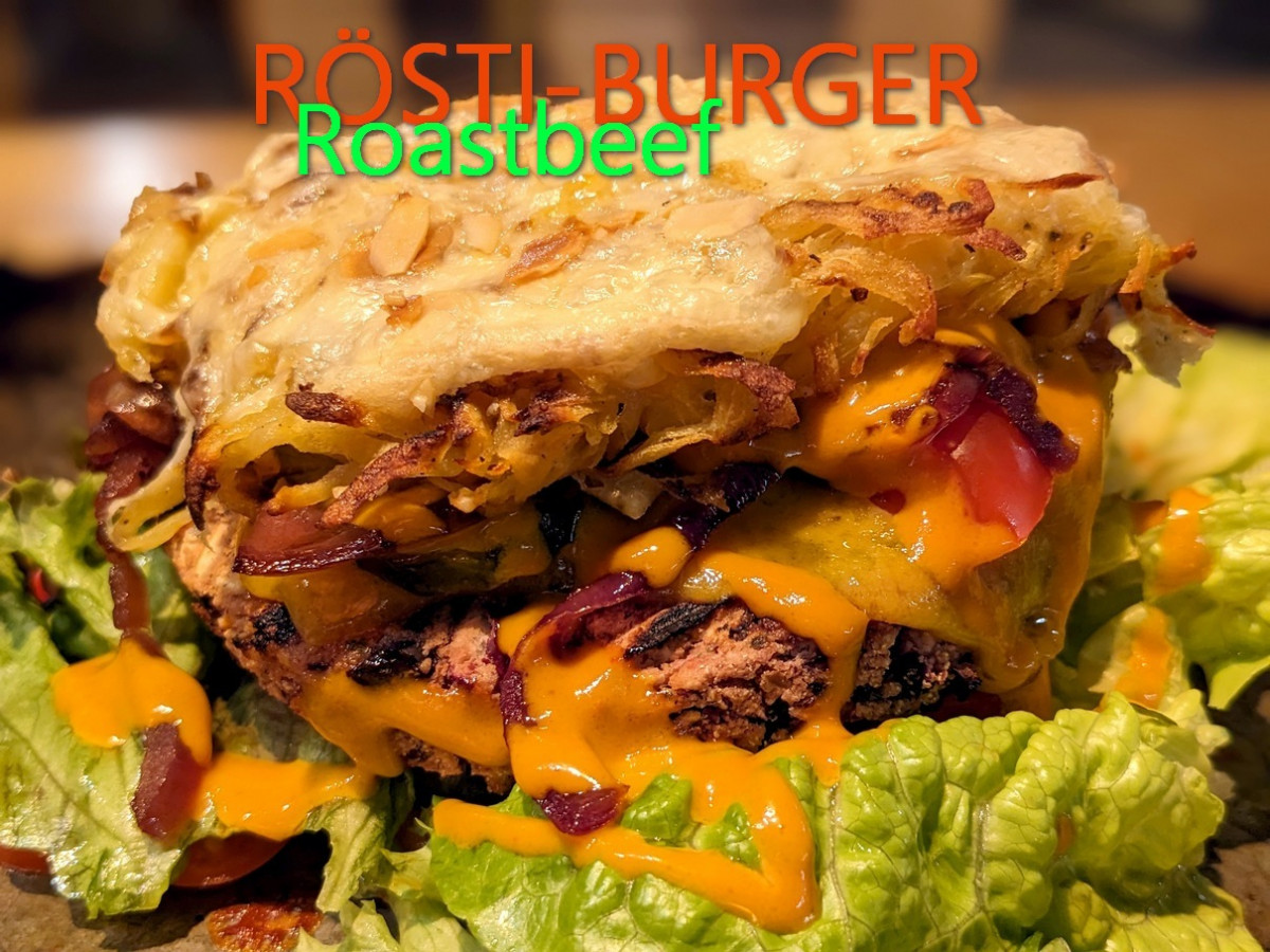 Fleischburger beschriftet